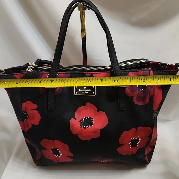 Kate Spade Wilson Road Poppy Alyse Nylon Floral Satchel Tote - Picture 8 of 16